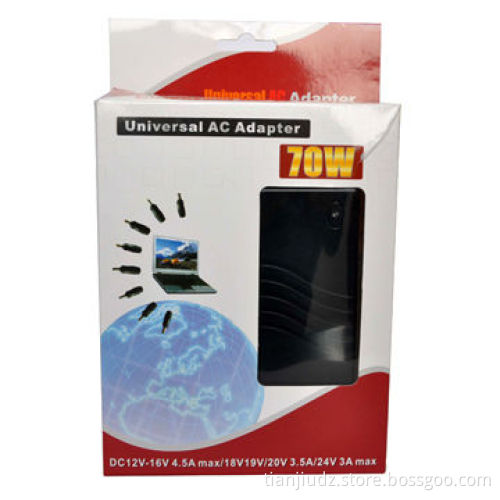 Manual 70W Promotional Battery Charger for Laptops, with 110 to 240V Input Voltage Range